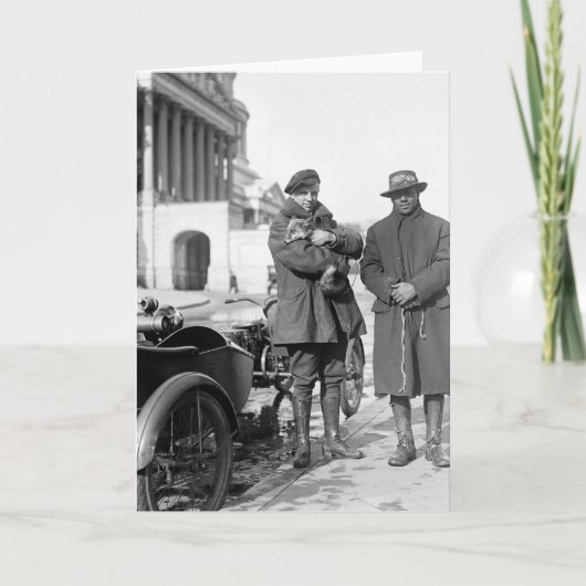 Motorfiets met Sidecar, 1918 Kaart (Voorkant)