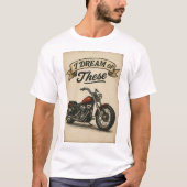 Motorfiets met tekst t-shirt (Voorkant)