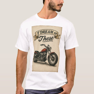 Motorfiets met tekst t-shirt