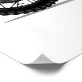 motorfiets met wieltjes op snelweg poster (Hoek)