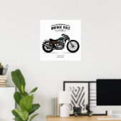 motorfiets met wieltjes op snelweg poster (Thuiskantoor)