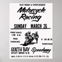 Motorfiets met Zuid-Bay Speedway Otay Mesa
