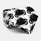 motorfiets met zwarte motorfiets stropdas (Opgerold)