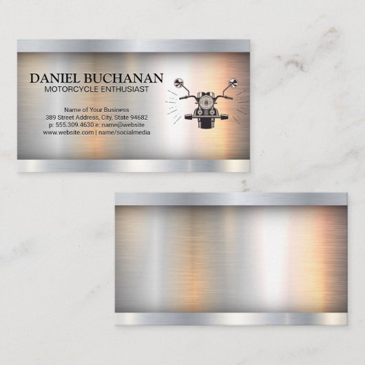 motorfiets | metaalindustrie visitekaartje (Voorkant / Achterkant)