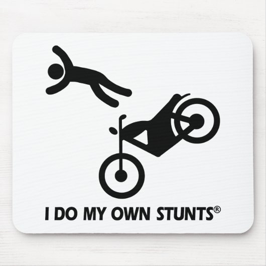 Motorfiets Mijn eigen stunts Muismat (Voorkant)