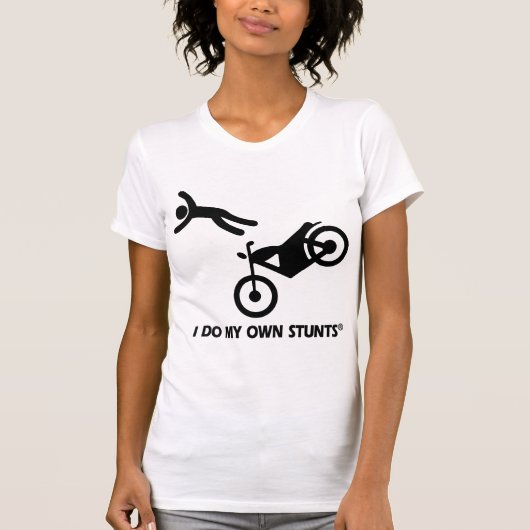 Motorfiets Mijn eigen stunts T-shirt (Voorkant)