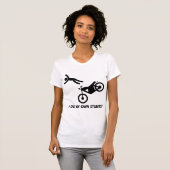 Motorfiets Mijn eigen stunts T-shirt (Voorkant volledig)