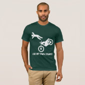 Motorfiets Mijn eigen stunts T-shirt (Voorkant volledig)