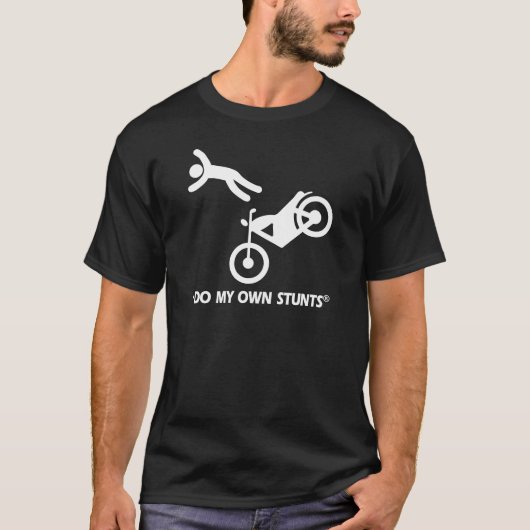 Motorfiets Mijn eigen stunts T-shirt (Voorkant)