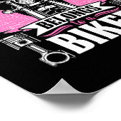 Motorfiets Mijn hart behoort tot een motorrijder V Poster (Hoek)