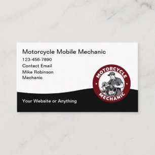 Motorfiets Mobiele Monteur Bedrijfskaart Visitekaartje