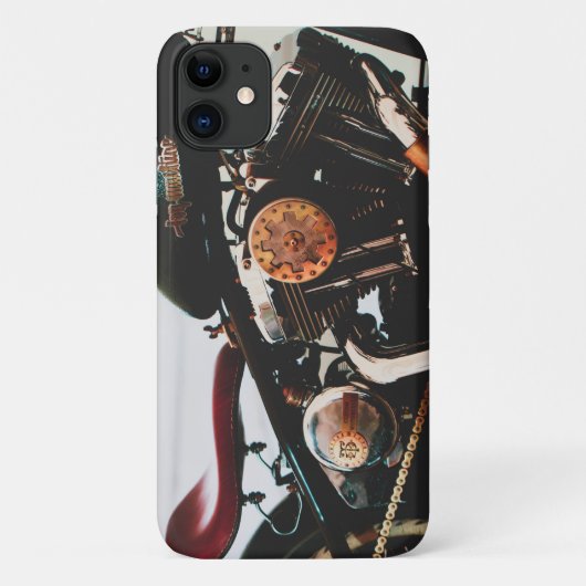 Motorfiets Motor Biker Rijder iPhone 11 Hoesje (Achterkant)