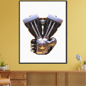 Motorfiets Motor Canvas Afdruk (Insitu (Woonkamer))