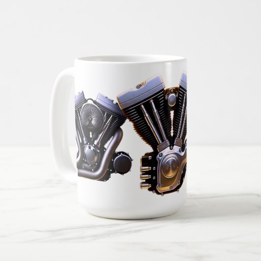 Motorfiets Motor Koffie Koffiemok (Voorkant links)