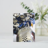 Motorfiets Motor Motorrijder Rijden Ruiter Briefkaart (Staand voorkant)