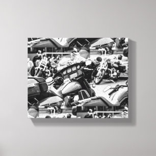 Motorfiets Motor Motorrijders Rijden Rijder Detail Canvas Afdruk