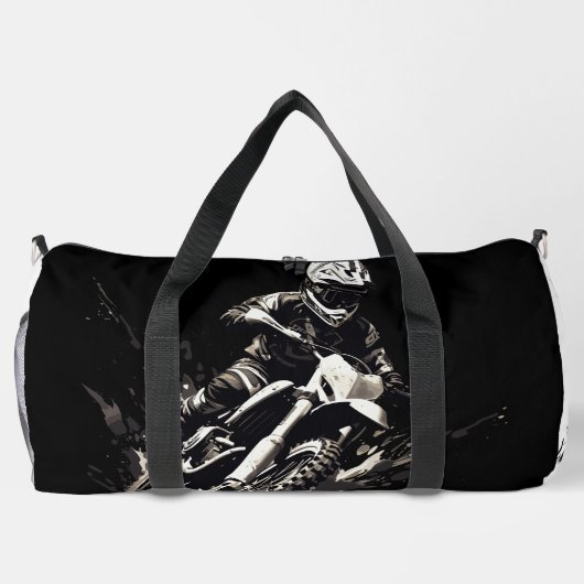 Motorfiets Motorcross Biker Groot Plunjezak (Achterkant)