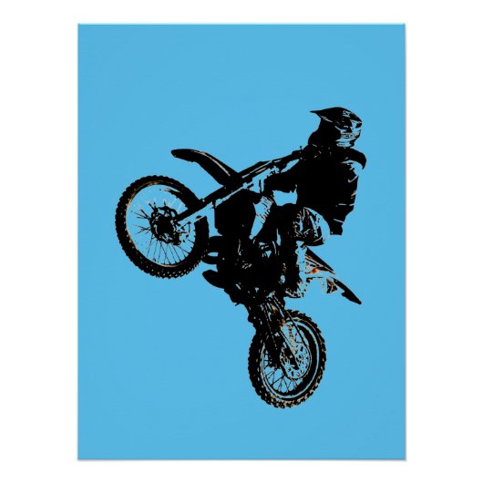 Motorfiets Motorcross Extreme Sportfiets Perfect Poster (Voorkant)