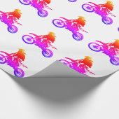 Motorfiets Motorcross Pop Art Cadeaupapier (Hoek)
