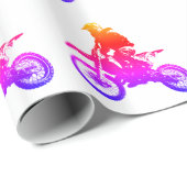 Motorfiets Motorcross Pop Art Cadeaupapier (Rol Hoek)