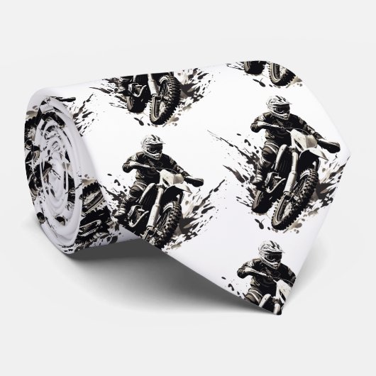 Motorfiets Motorcross Sport Stropdas (Opgerold)