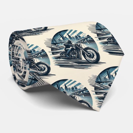 Motorfiets Motorcross Sport Stropdas (Opgerold)