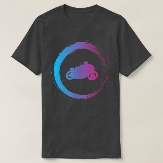 Motorfiets motorfiets fietsen rijden op straat t-shirt (Design voorkant)