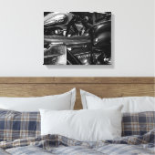 Motorfiets motorfiets, fietser, inferiedoek canvas afdruk (Insitu (Slaapkamer))