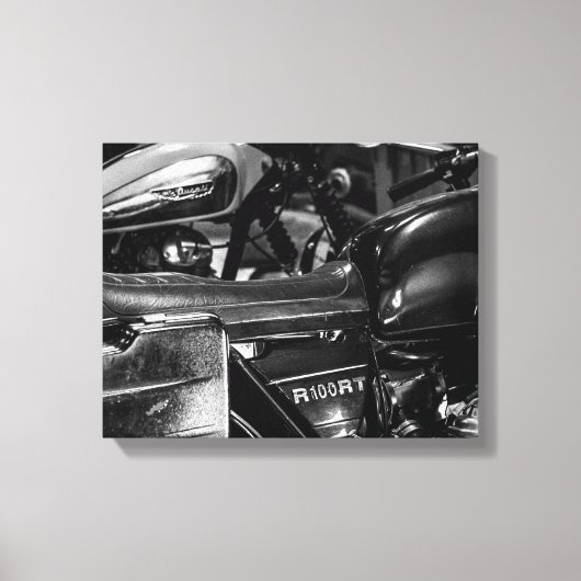Motorfiets motorfiets, fietser, inferiedoek canvas afdruk (Voorkant)