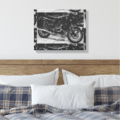 Motorfiets motorfiets, fietser, inferiedoek canvas afdruk (Insitu (Slaapkamer))