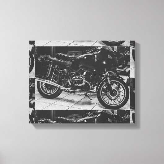 Motorfiets motorfiets, fietser, inferiedoek canvas afdruk (Voorkant)