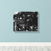 Motorfiets motorfiets, fietser, inferiedoek canvas afdruk (Insitu (Houten vloer))