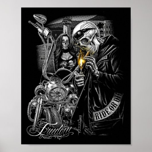 Motorfiets Motorfiets Mechanic Hallowe Poster (Voorkant)