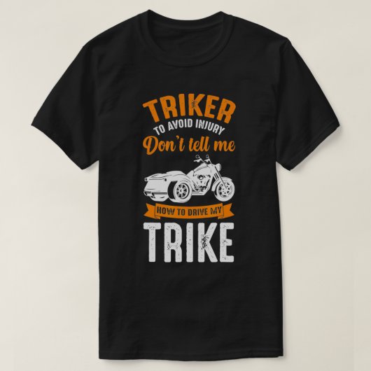 motorfiets motorfiets met driewielers t-shirt (Design voorkant)