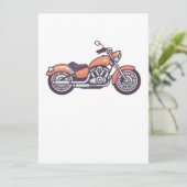 motorfiets motorfiets met motorfiets, motorfiets feestdagenkaart (Staand voorkant)