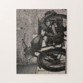 Motorfiets motorfiets, motorfiets legpuzzel (Verticaal)