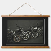 Motorfiets motorfiets, motorfiets, motorfietsen hangend wandkleed (Voorkant)
