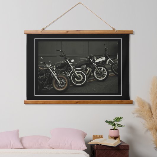 Motorfiets motorfiets, motorfiets, motorfietsen hangend wandkleed (Slaapkamer)