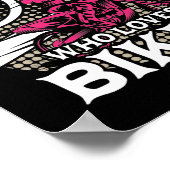 Motorfiets motorfiets Rider, een meisje dat Poster (Hoek)