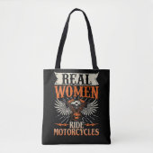Motorfiets motorfiets Rider Real Women Ride Tote Bag (Voorkant)