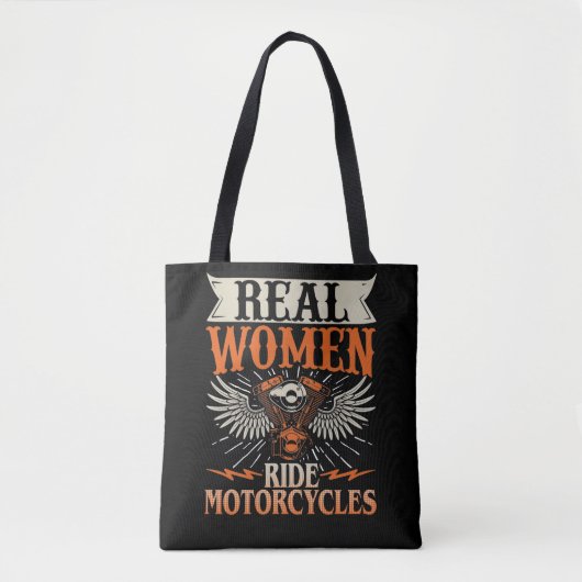 Motorfiets motorfiets Rider Real Women Ride Tote Bag (Voorkant)