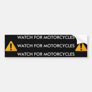 motorfiets, motorfiets, WATCH FOR MOTORCYCLES, WA. Bumpersticker