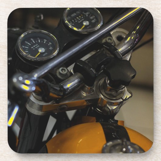 Motorfiets Motorrijder Bier Onderzetter (Voorkant)