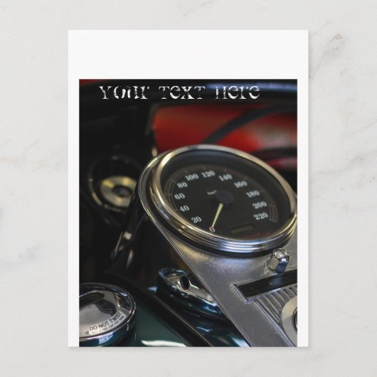 Motorfiets Motorrijder Briefkaart (Voorkant)