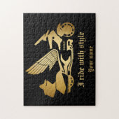 Motorfiets motorrijder goldwing legpuzzel (Verticaal)