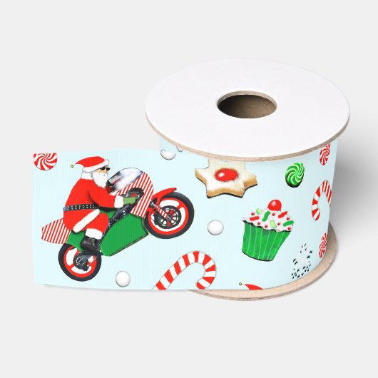 Motorfiets Motorrijder Kerstcadeau Grosgrain Lint (Spoel)