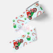 Motorfiets Motorrijder Kerstcadeau Grosgrain Lint (Achterkant)