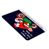 Motorfiets Motorrijder Kerstkaarten Magneet (Rechterzijde)