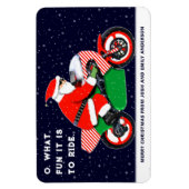 Motorfiets Motorrijder Kerstkaarten Magneet (Verticaal)