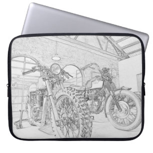 Motorfiets Motorrijder Laptop Hoes